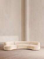 Aline Serpentine Modular Sofa - Four Seater - Porcelain Velvet - Listing - Thumbnail 1