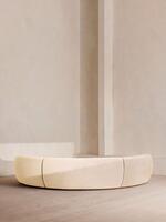 Aline Serpentine Modular Sofa - Four Seater - Porcelain Velvet - Images - Thumbnail 4
