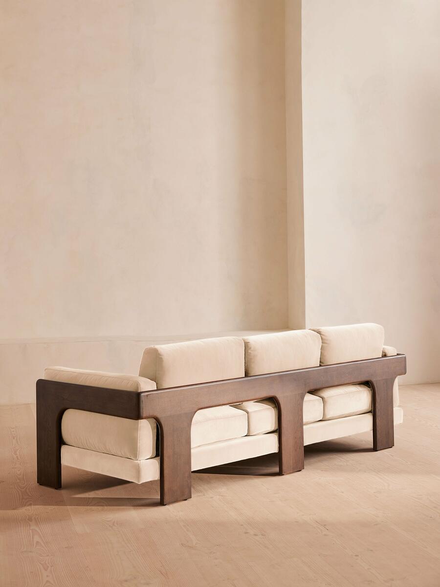 Marcia Three Seater Sofa - Velvet - Porcelain - Images - Image 5