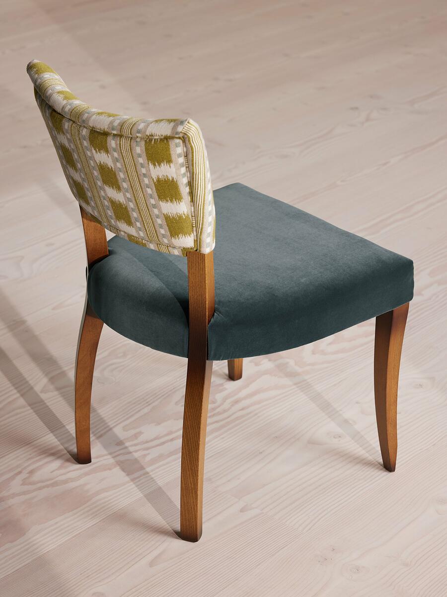 Pair of Molina Armless Dining Chairs - Paxton - Velvet - Grey Blue - Images - Image 6