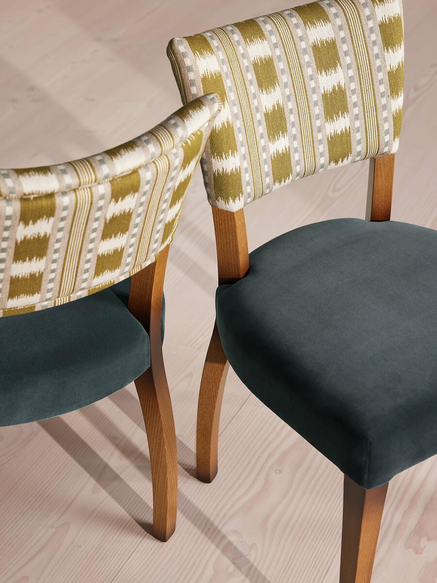 Pair of Molina Armless Dining Chairs - Paxton - Velvet - Grey Blue - Images - Image 7