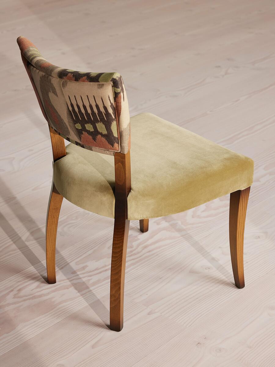 Pair of Molina Armless Dining Chairs - Kimono - Velvet - Lichen - Images - Image 7