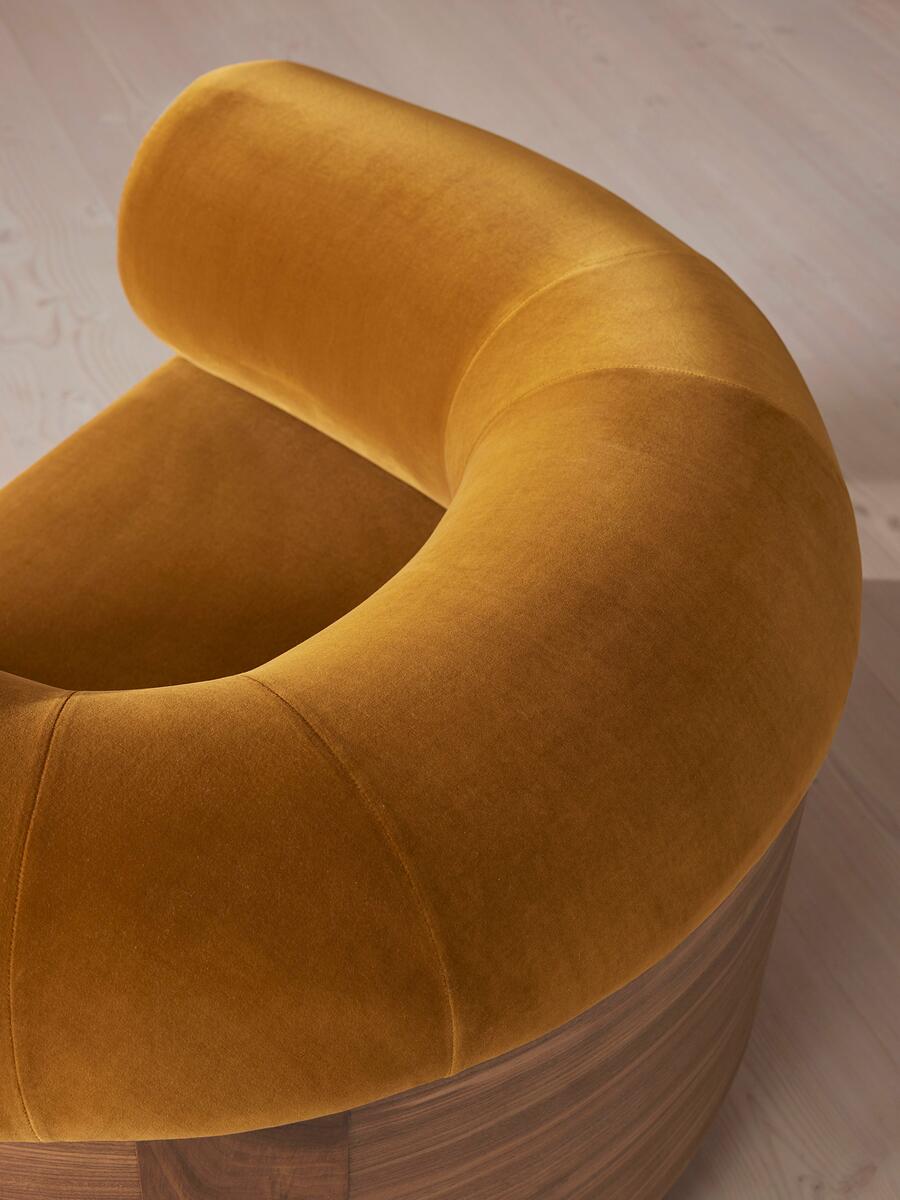 Eldon Armchair - Walnut - Velvet - Mustard - Images - Image 5