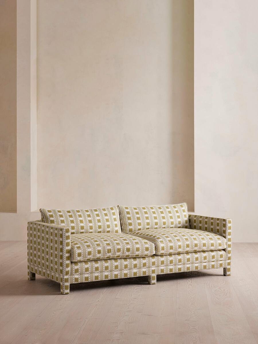 Ashford Three Seater Sofa - Ikat Stripe - Olive - Listing - Image 1