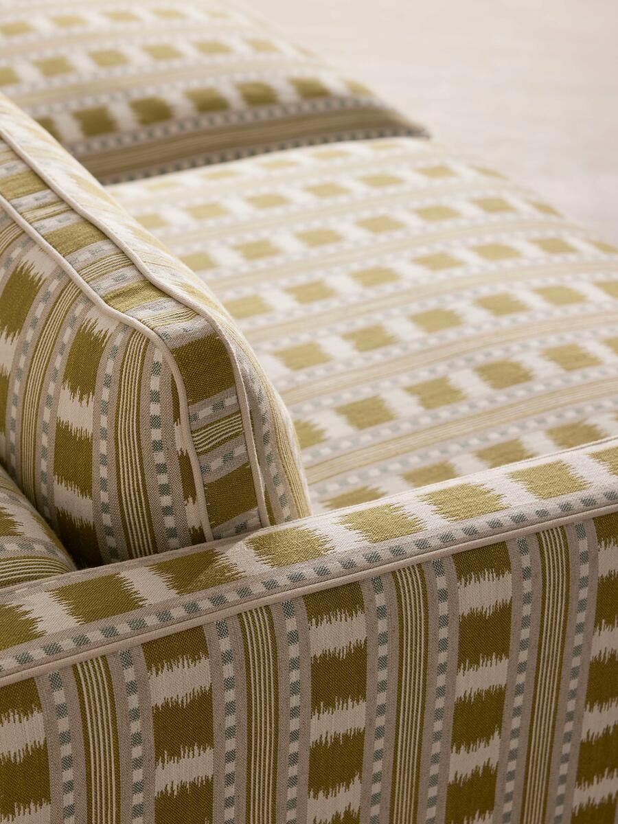 Ashford Three Seater Sofa - Ikat Stripe - Olive - Images - Image 5