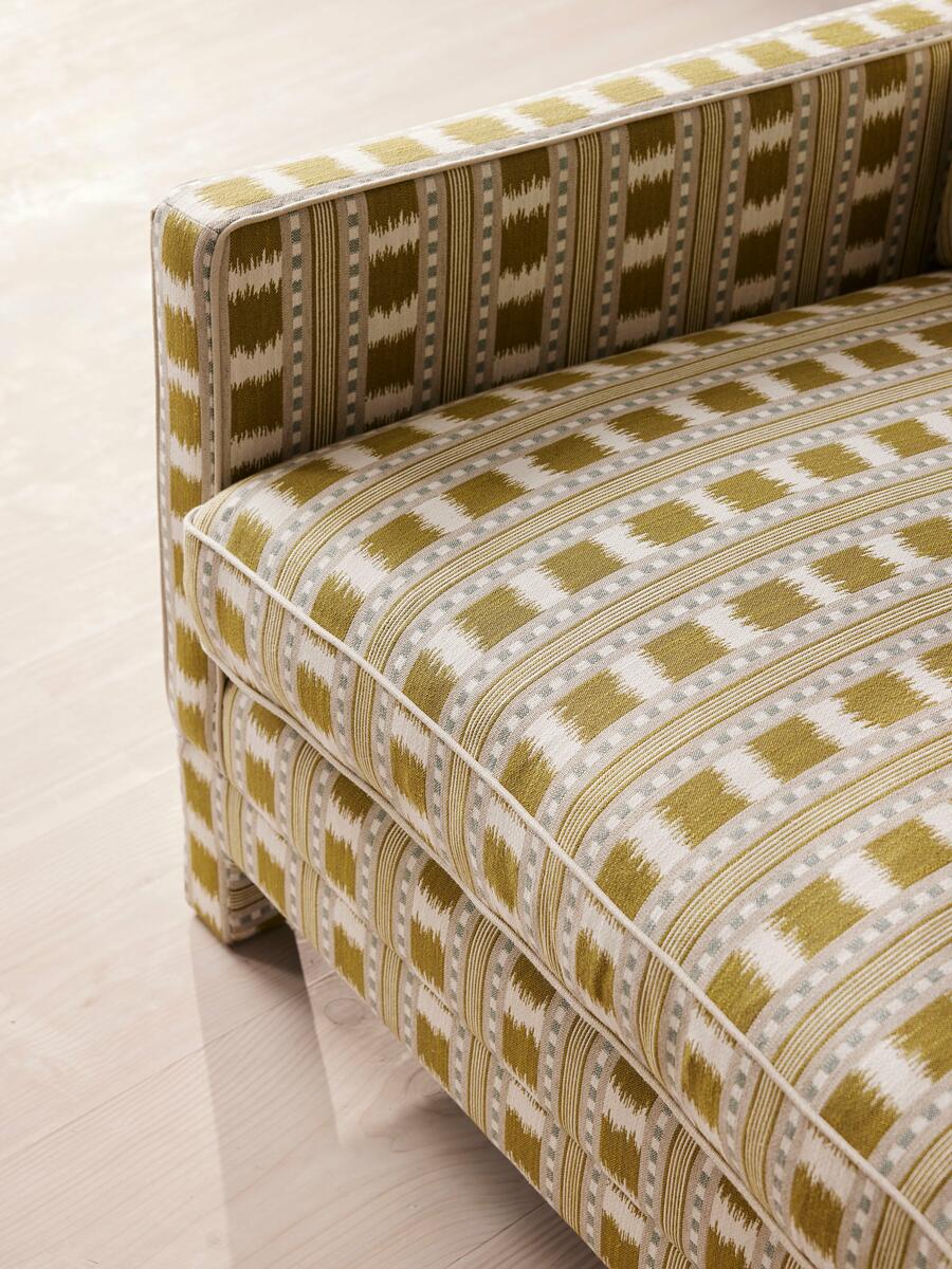 Ashford Three Seater Sofa - Ikat Stripe - Olive - Images - Image 7