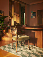 Pair of Molina Armless Dining Chairs - Kimono - Velvet - Lichen - Lifestyle - Thumbnail 3