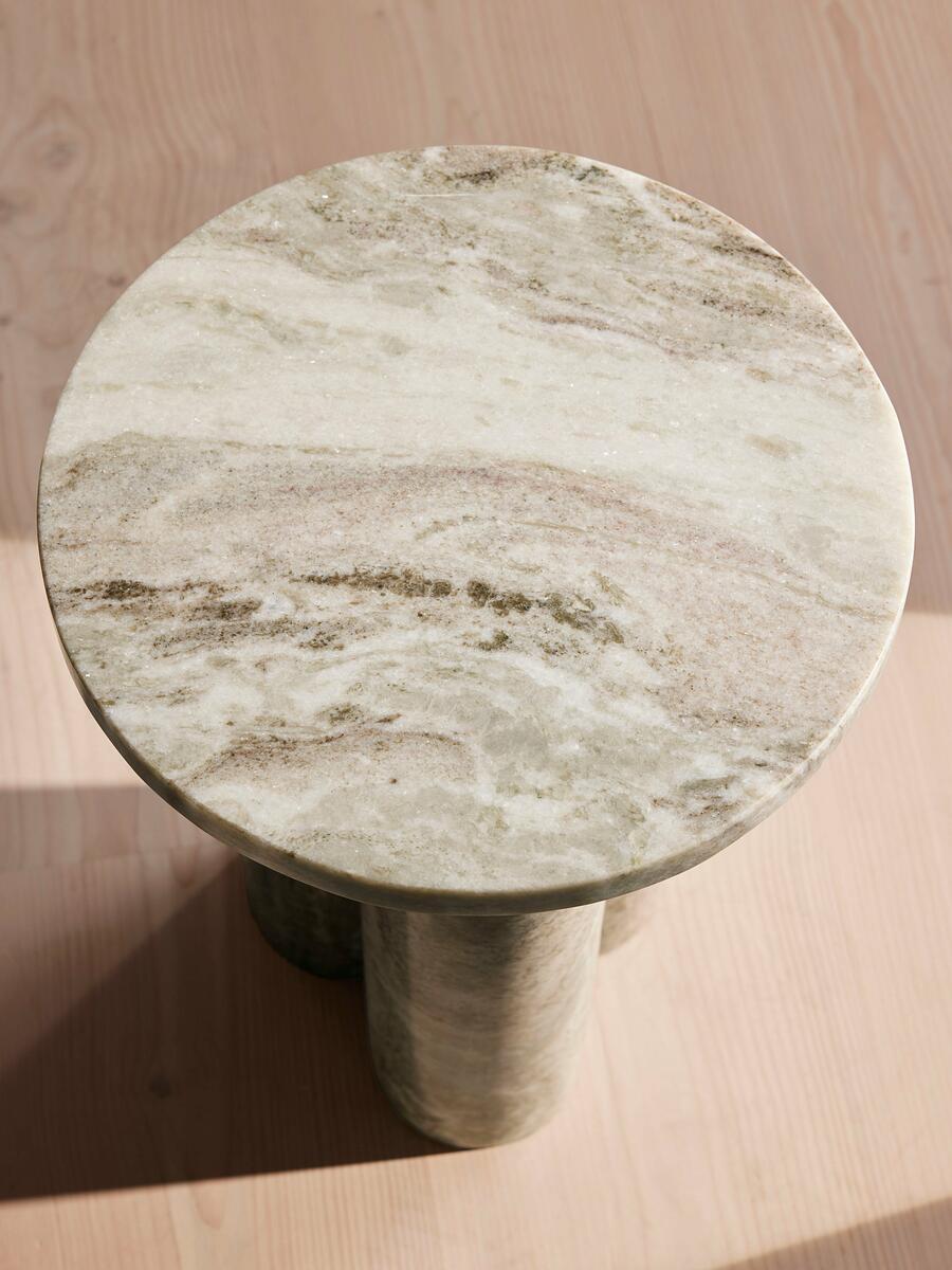 Tisbury Side Table - Dark Terra Bianca Marble - Images - Image 3